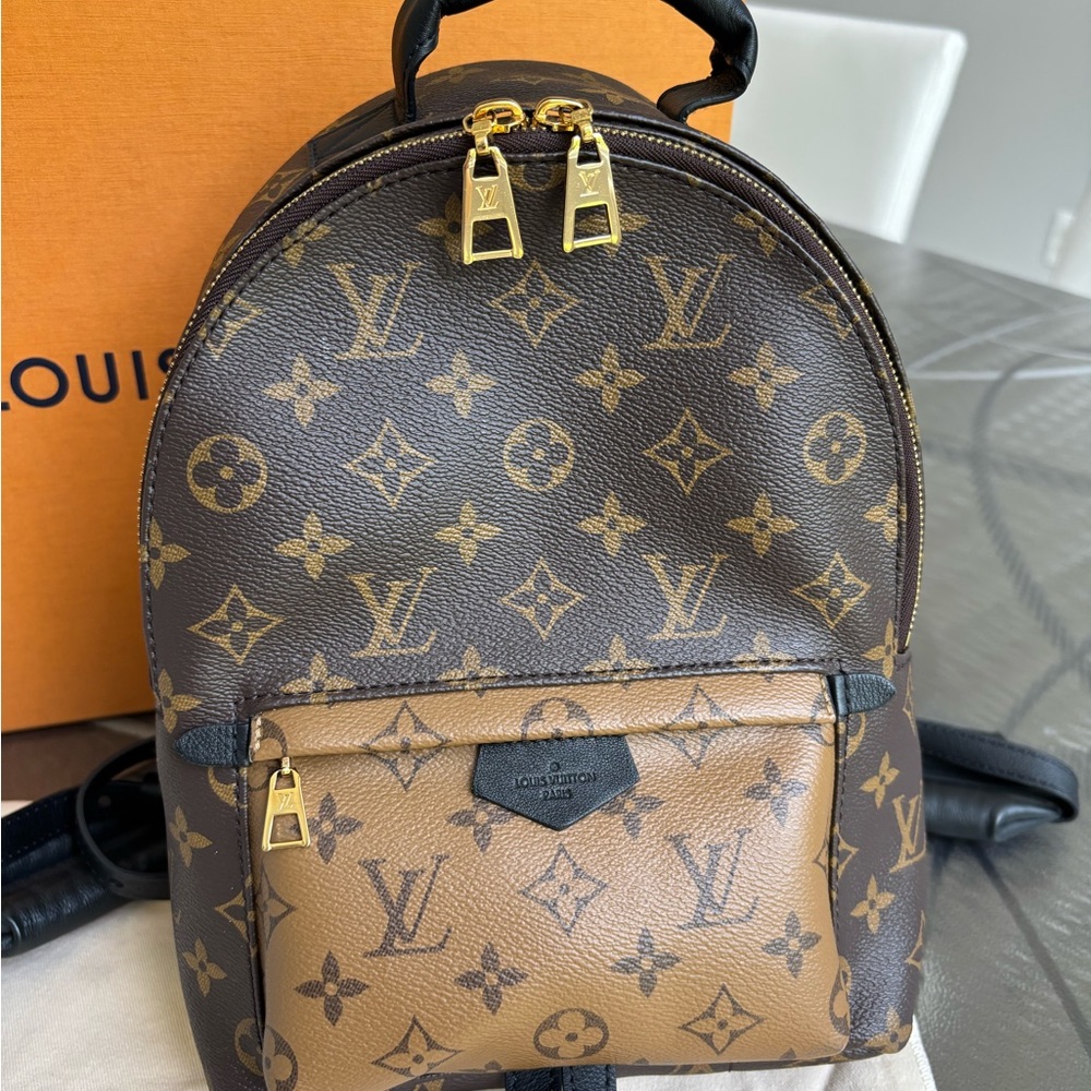 Reverse monogram Palm Springs backpack